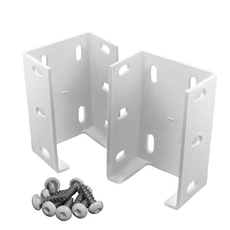 freedom pre-assembled 2.832-in white metal bracket vinyl fence 2-pack 73013963|Freedom Bracket Fence Hardware, Parts & Tools .